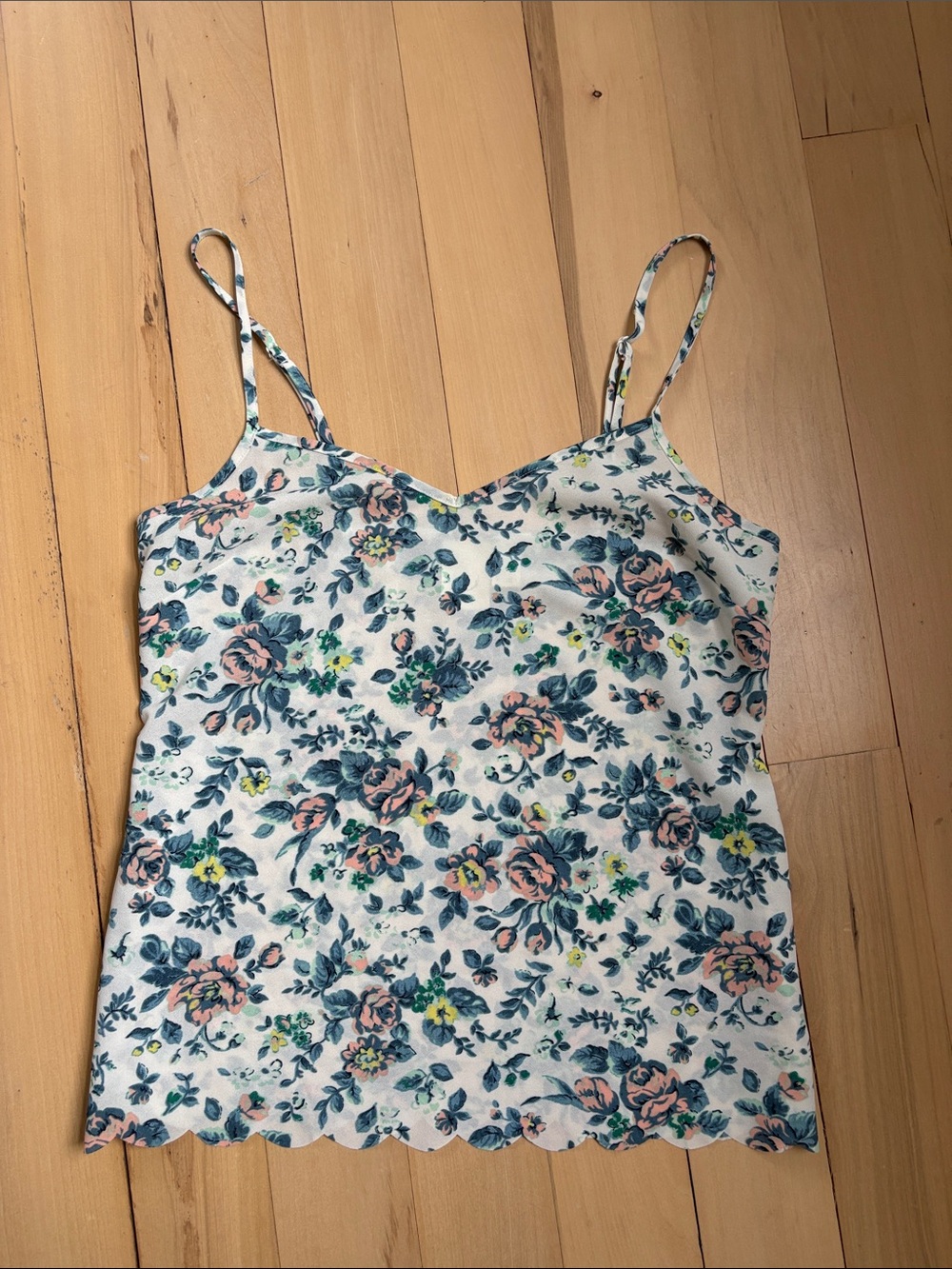 Floral Scallop Camisole Tank Top (By Eloise from Anthropologie)